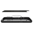 Carcasa Spigen pentru iPhone 16E, Thin Fit Mag, negru + sticlă temperată 9H