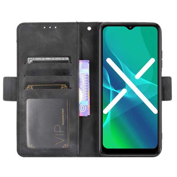 Cu clapetă pentru Oppo Reno7 Lite 5G, Card Slot, negru