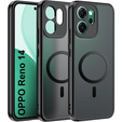 Carcasă Matt pentru Oppo Reno 14, pentru MagSafe, negru translucid