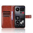 Cu clapetă pentru Nothing CMF Phone 1, Crazy Horse Wallet, maro