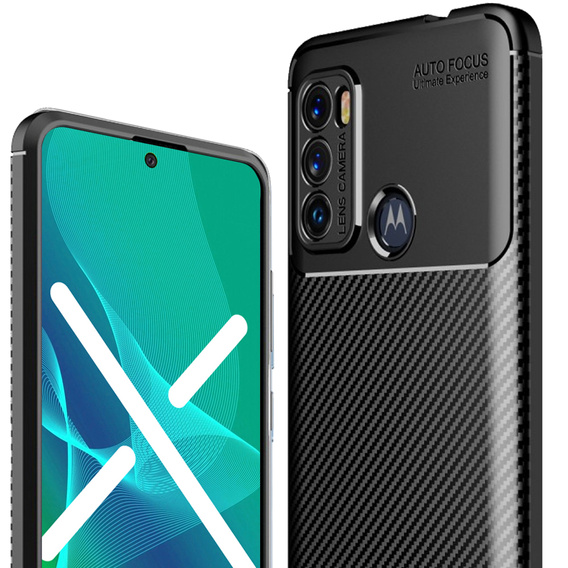 Huse pentru Motorola Moto G60, Carbon Gel, negru