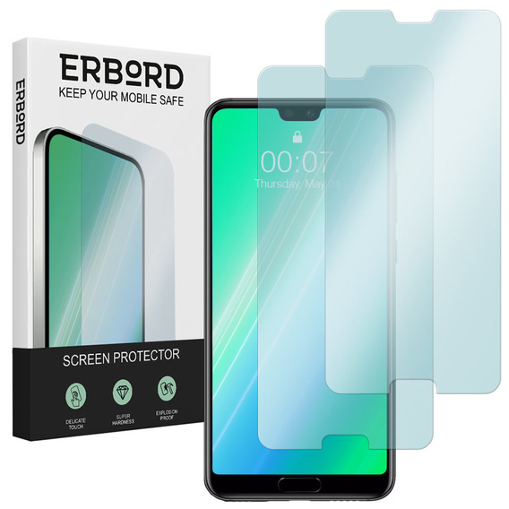 2x sticlă călită pentru Huawei P20 Pro, ERBORD 9H Hard Glass pe ecran