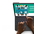 Carcasă + tastatură iPad Pro 12.9" 2022/2021/2020 (6/5/4 gen.), Dux Ducis Keyboard TouchPad, negru