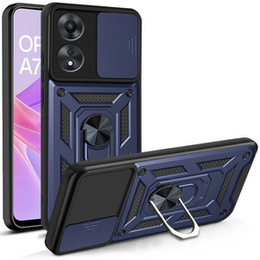 Husă blindată pentru Oppo A78 5G, CamShield Slide, albastru