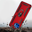 Husă blindată pentru Motorola Moto G 5G Plus, Nox Case Ring, roșu