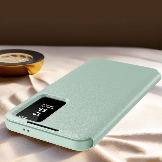 Husă cu clapetă pentru Samsung Galaxy S23 FE, Smart View Wallet, verde