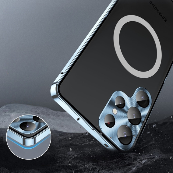 Carcasă de protecție pentru camera foto pentru Samsung Galaxy S25 Ultra, CamShield MagSafe, albastru