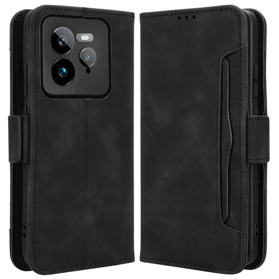 Cu clapetă pentru Realme GT 7 Pro, Card Slot, negru