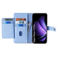 Cu clapetă pentru Oppo Reno 13 Pro, Wallet Zipper Pocket, albastru