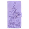 Cu clapetă pentru Oppo A60, Lily Flower, violet