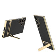 Husă pentru Samsung Galaxy S24 Ultra, Electro Frame din piele, cu suport, negru