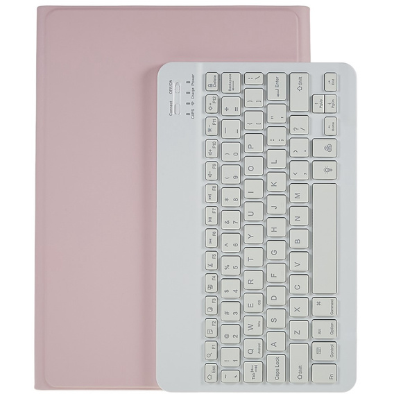 Carcasă + tastatură Galaxy Tab S7+ Plus / S8+ Plus /S7 FE T730 T733, Pen Slot, roz rose gold
