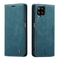 Husa CASEME pentru Samsung Galaxy A12 / M12 / A12 2021, Leather Wallet Case, albastru