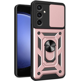 Husă blindată pentru Samsung Galaxy S23 FE, CamShield Slide, roz rose gold