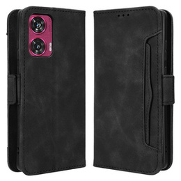 Cu clapetă pentru Motorola Edge 50 Fusion 5G, Card Slot, negru