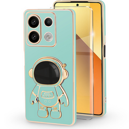 Carcasă pentru Xiaomi Redmi Note 13 5G, Astronaut, verde + sticlă călită 9H