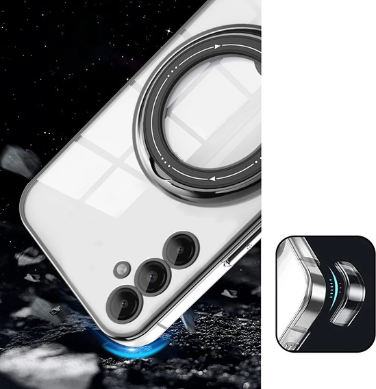 Carcasă magnetică pentru Samsung Galaxy S24 FE, pentru MagSafe, negru