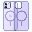 Husă pentru iPhone 11, pentru MagSafe, ERBORD Matt Case, violet + sticlă pentru ecran