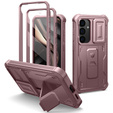 Husă blindată pentru Samsung Galaxy S25+ Plus, Dexnor Full Body (Two Frames), roz