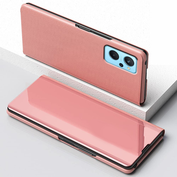 Huse pentru Realme 9i / Oppo A96, Clear View, roz rose gold