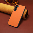 Huse pentru Samsung Galaxy S24, Calf Texture, portocaliu