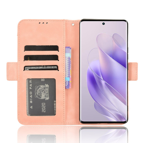 Cu clapetă pentru Infinix Zero 30 5G, Card Slot, roz