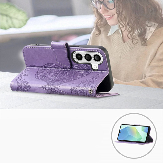 Husă tip fluture pentru Samsung Galaxy A37 5G, violet