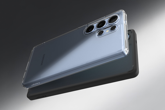 Carcasa Spigen pentru Samsung Galaxy S25 Ultra, Ultra Hybrid, negru / mat + sticlă temperată 9H