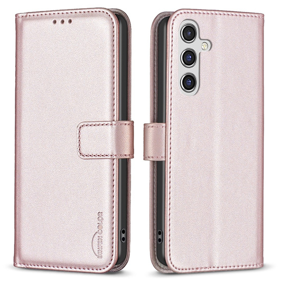 Cu clapetă pentru Samsung Galaxy A55 5G,BINFEN Wallet, roz