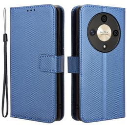 Cu clapetă pentru Honor Magic 6 Lite 5G, Wallet Smart Magnet, albastru
