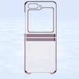 Husă pentru Samsung Galaxy Z Flip6 5G, PC Case, transparent / roz