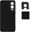 Carcasa pentru Samsung Galaxy S25 Edge, Silicone Lite, negru + sticlă 9H