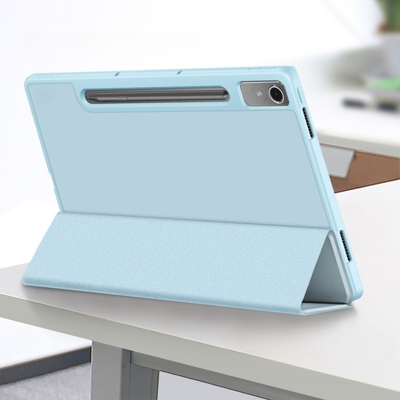 Husă pentru Lenovo Tab P12, Smartcase cu spațiu pentru stylus, albastru