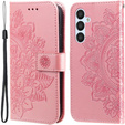 Cu clapetă pentru Samsung Galaxy A54 5G, Mandala Flower, roz rose gold