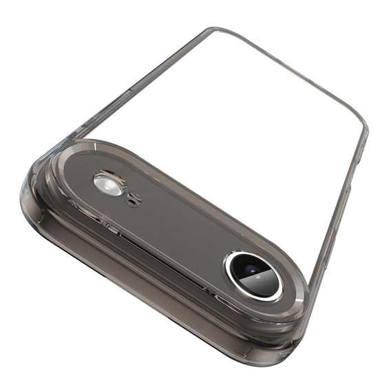 Husă din silicon pentru iPhone Air, cu spate dur, negru fumuriu