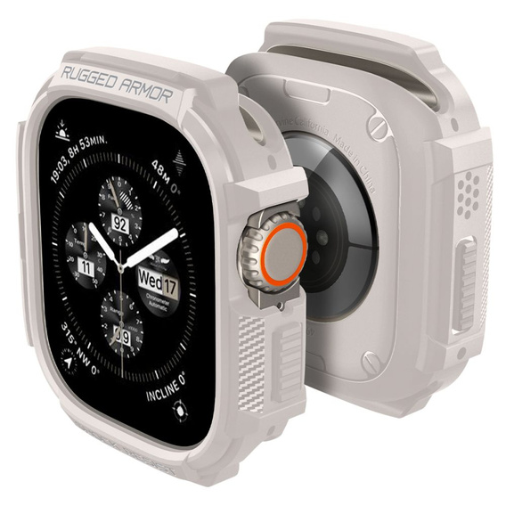 Pasek z etui Spigen do Apple Watch Ultra 49mm, Rugged Armor Pro, Czarny