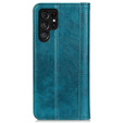 Huse pentru Samsung Galaxy S24 Ultra, Wallet Litchi Leather, verde