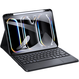 Carcasă + tastatură Apple iPad Pro 13" 7 gen. 2024, Dux Ducis TouchPad Leather Pen Slot, negru