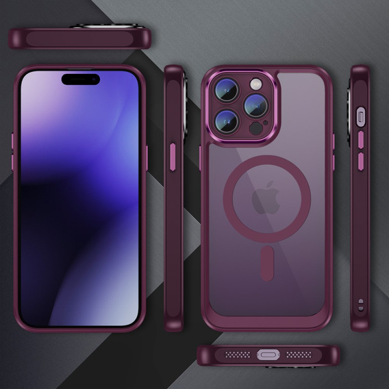 Husă pentru iPhone 14 Pro Max, ERBORD Impact Guard, MagSafe, maroon