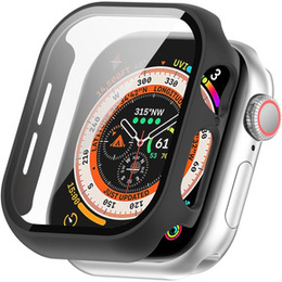 2w1 Etui + Szkło Hartowane do Apple Watch 7/8 41MM, Czarne