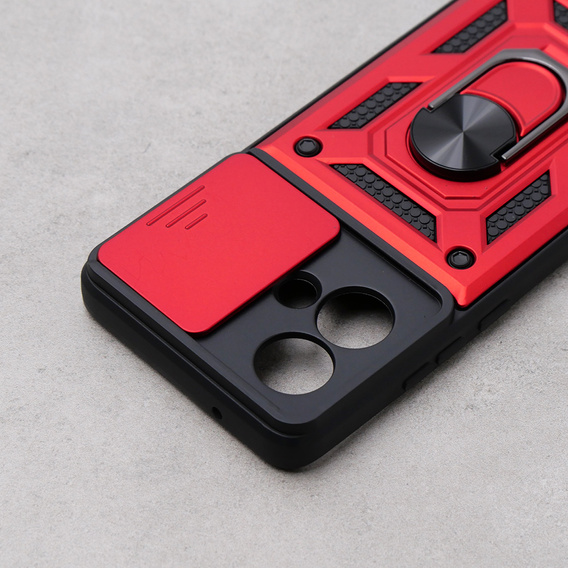 Husă blindată pentru Motorola Edge 40 Neo, CamShield Slide, roșu