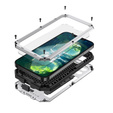 Husă pentru iPhone 13 Pro, R-JUST CamShield Slide, armată, de argint / negru