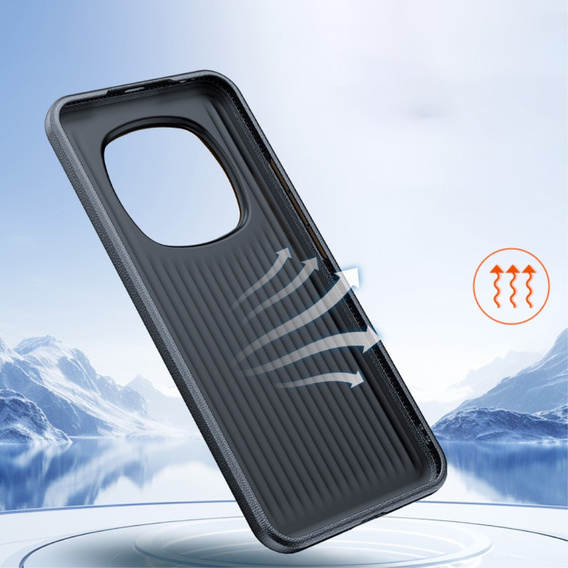 Husă din piele pentru Honor Magic 6 Pro 5G, leather hybrid, negru