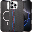 Carcasa pentru iPhone 16 Pro Max, Carbon Fiber MagSafe, negru