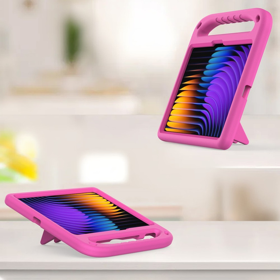 Husă pentru copii pentru Xiaomi Pad 7 / 7 Pro, cu mâner, roz