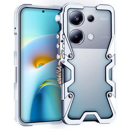 Husă pentru Xiaomi Redmi Note 13 Pro 4G / Xiaomi Redmi Note 14S / Xiaomi Poco M6 Pro 4G, Aluminium Alloy Bumper, de argint