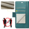 Husă pentru Xiaomi 15, ERBORD Glossy Litchi, portofel cu clapetă, verde