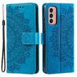 Cu clapetă pentru Samsung Galaxy A14 4G/5G, Mandala, albastru