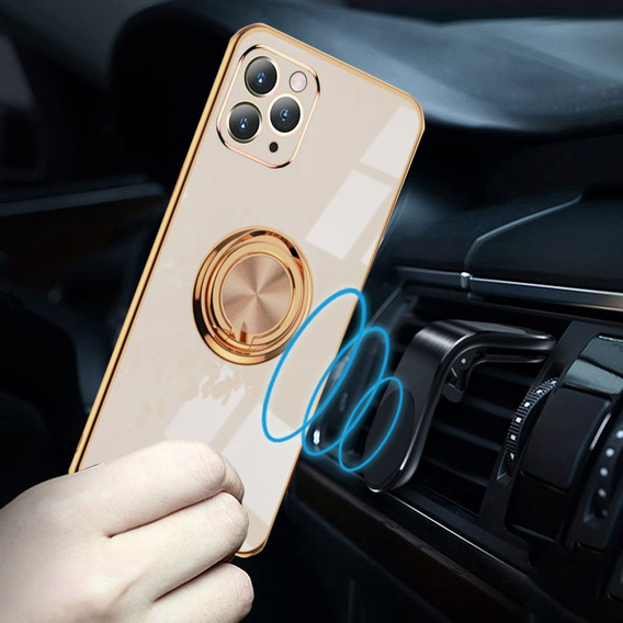 Huse pentru iPhone 11 Pro, Electro Ring, roz rose gold