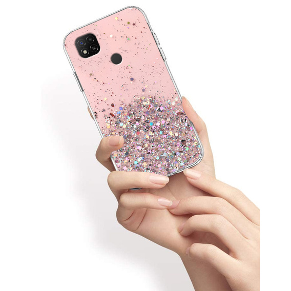 Huse pentru Xiaomi Redmi 9C, Glittery, roz